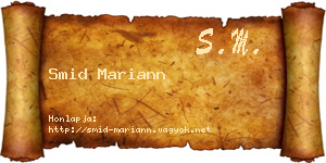 Smid Mariann névjegykártya